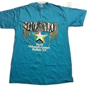 Vintage 90’s Buffalo‎ World University Games Single Stitch Men’s Size L T-Shirt